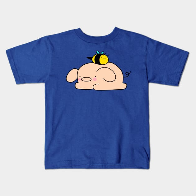 Bee and Pig Kids T-Shirt by saradaboru